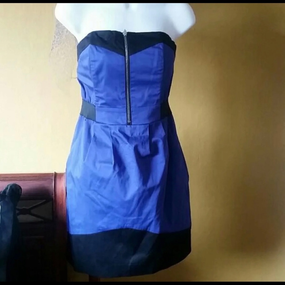 H&M Royal Blue and Black tubetop dress